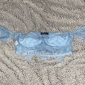 Baby blue lace top